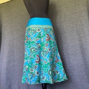 Banana Republic Silk Paisley Skirt Size 6